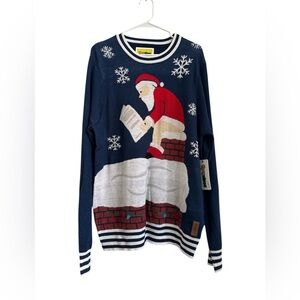🥳 Tipsy Elves Navy Santa Chimney Sweater